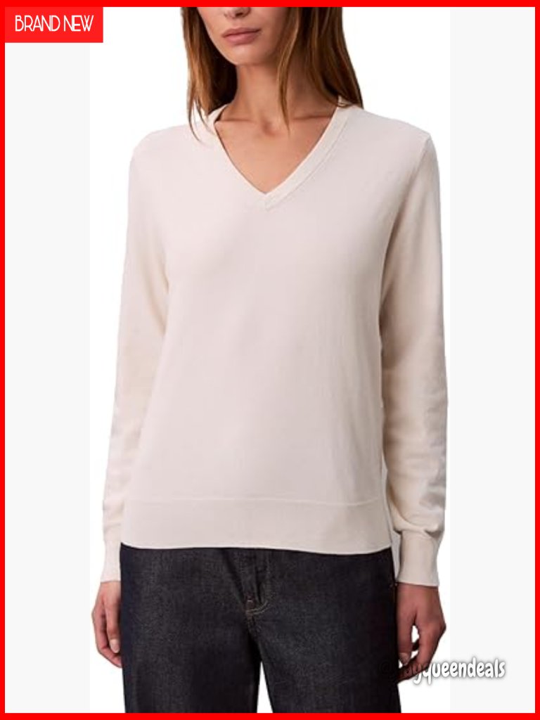 Women's V-Neck Monogram Logo Pullover Sweater
